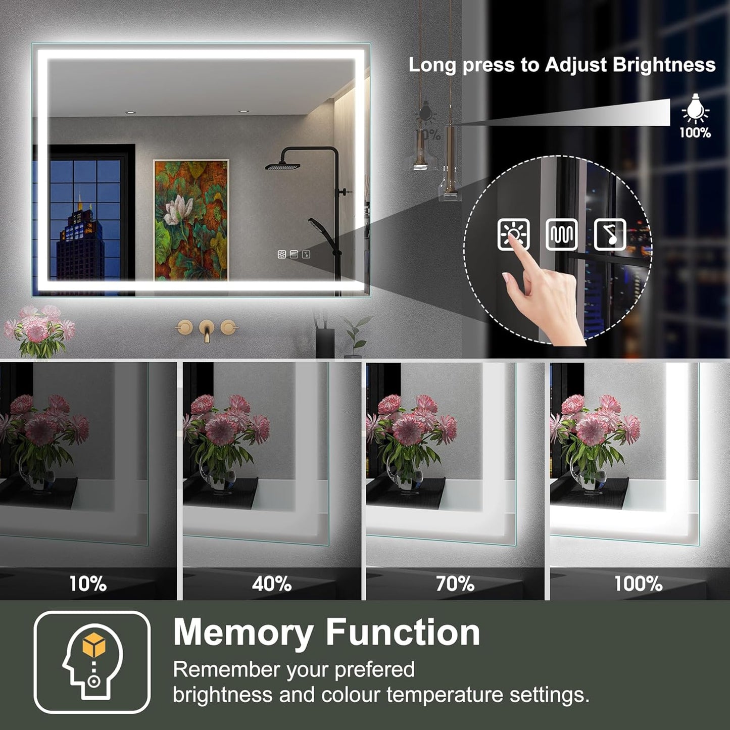 Xmirror 36x60 LED-Bathroom-Mirror-with-Bluetooth