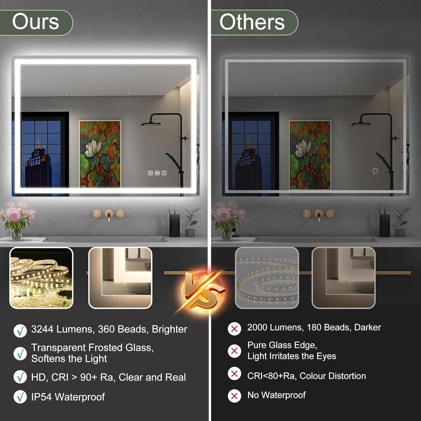 Xmirror 36x60 LED-Bathroom-Mirror-with-Bluetooth